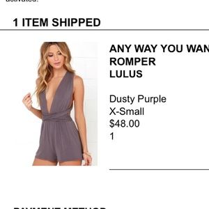 Lulu’s Any Way You Want Me Dusty Purple Romper